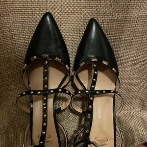 INC International Concepts Black Heel with Rhinestones